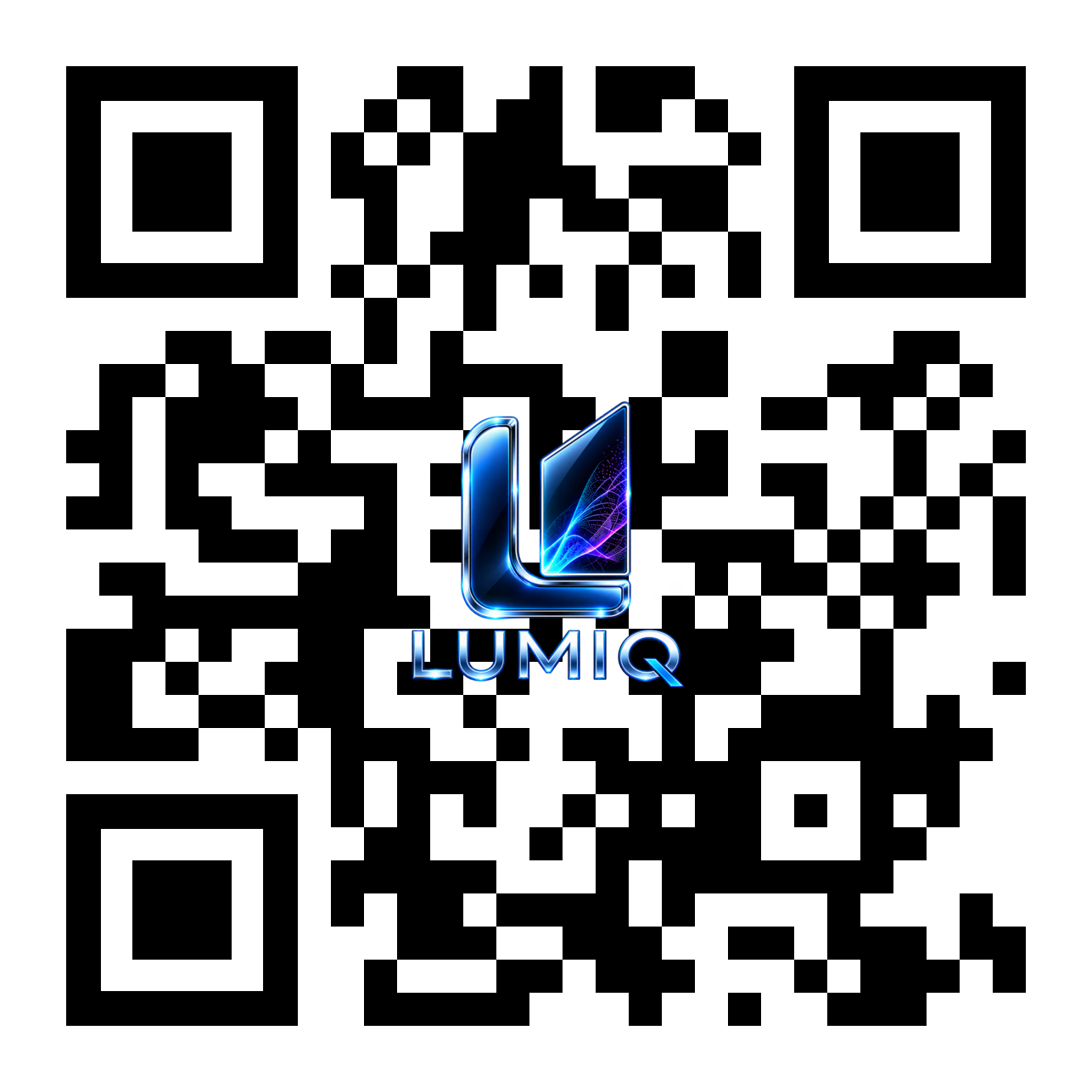QR code linking to the LUMIQ website